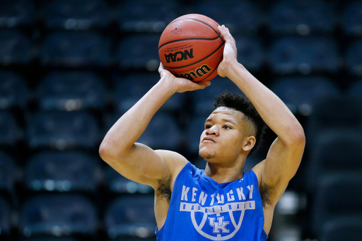 Kevin Knox.

The University of Kentucky men's basketball team participated in press conferences and a closed practice at Philips Arena in Atlanta, GA., on Wednesday, March 21, 2018, in anticipation of Thursday's Sweet 16 game against Kansas State.

Photo by Chet White | UK Athletics