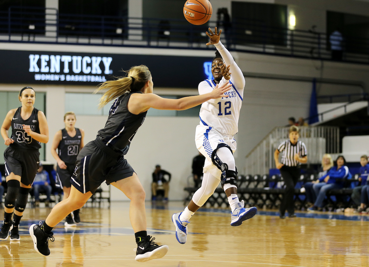 Amanda Paschal
The Women's Basketball team beat Lincoln Memorial University.
Photo by Britney Howard | UK Athletics