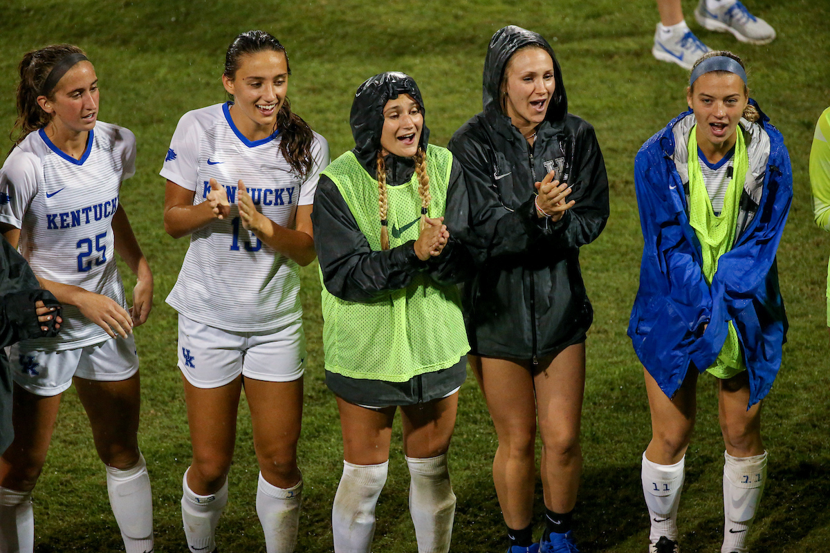 Peyton Rimko, Emily Duncan, Gretchen Mills, Maya Goudeseune, Julia Grosso

Kentucky beats Bellarmine 4 - 0.

Photo by Sarah Caputi | UK Athletics