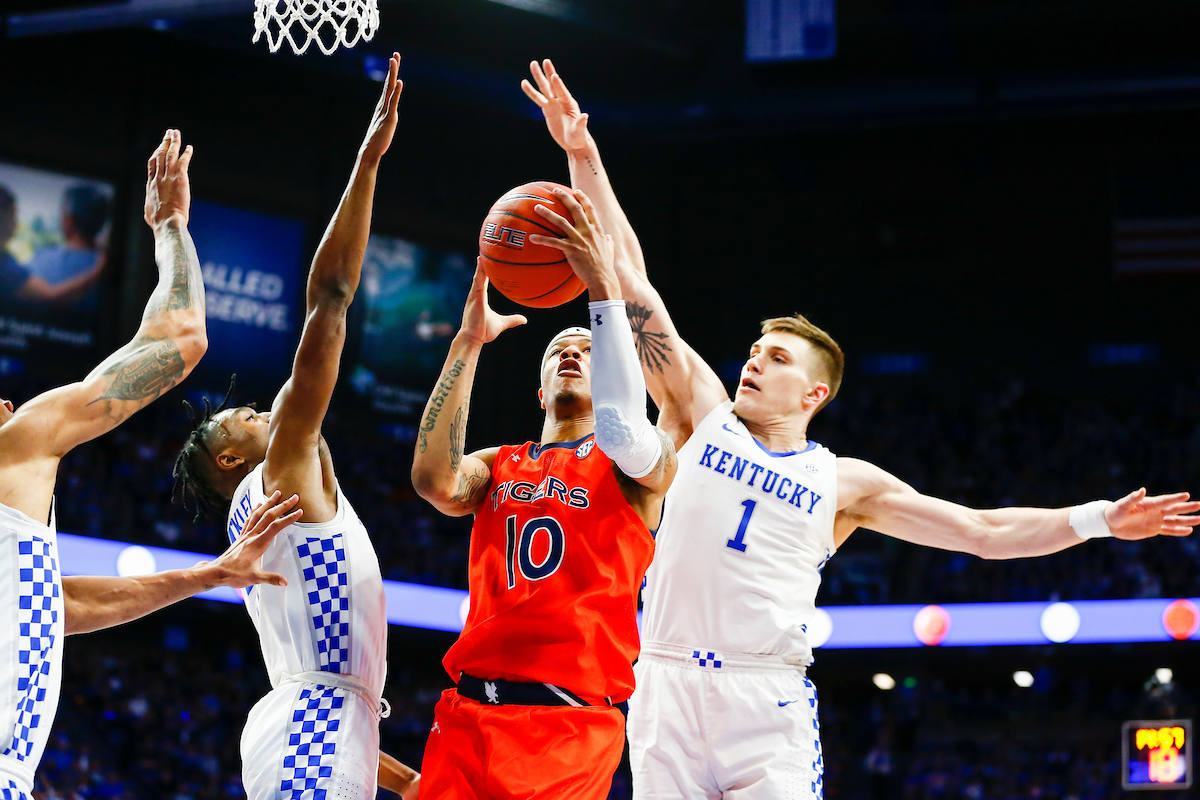 Immanuel Quickley and Nate Sestina. 

UK beat Auburn 73-66. 

Photo By Barry Westerman | UK Athletics