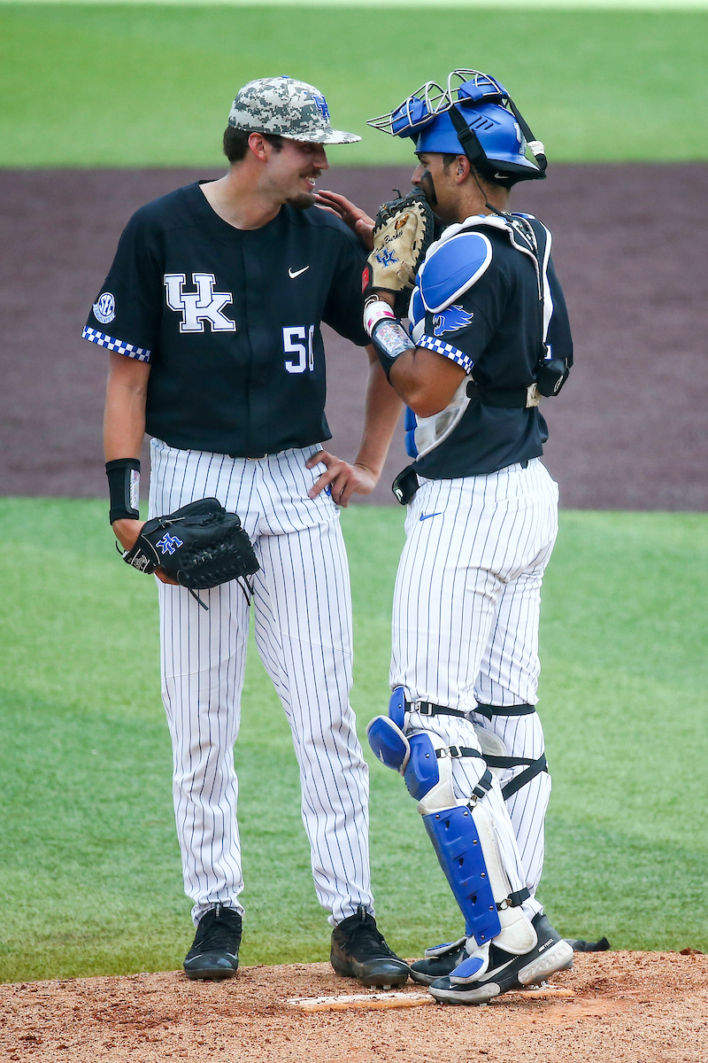 Mason Hazelwood. Devin Burkes.

Kentucky beats Auburn 6-3.

Photo by Sarah Caputi | UK Athletics