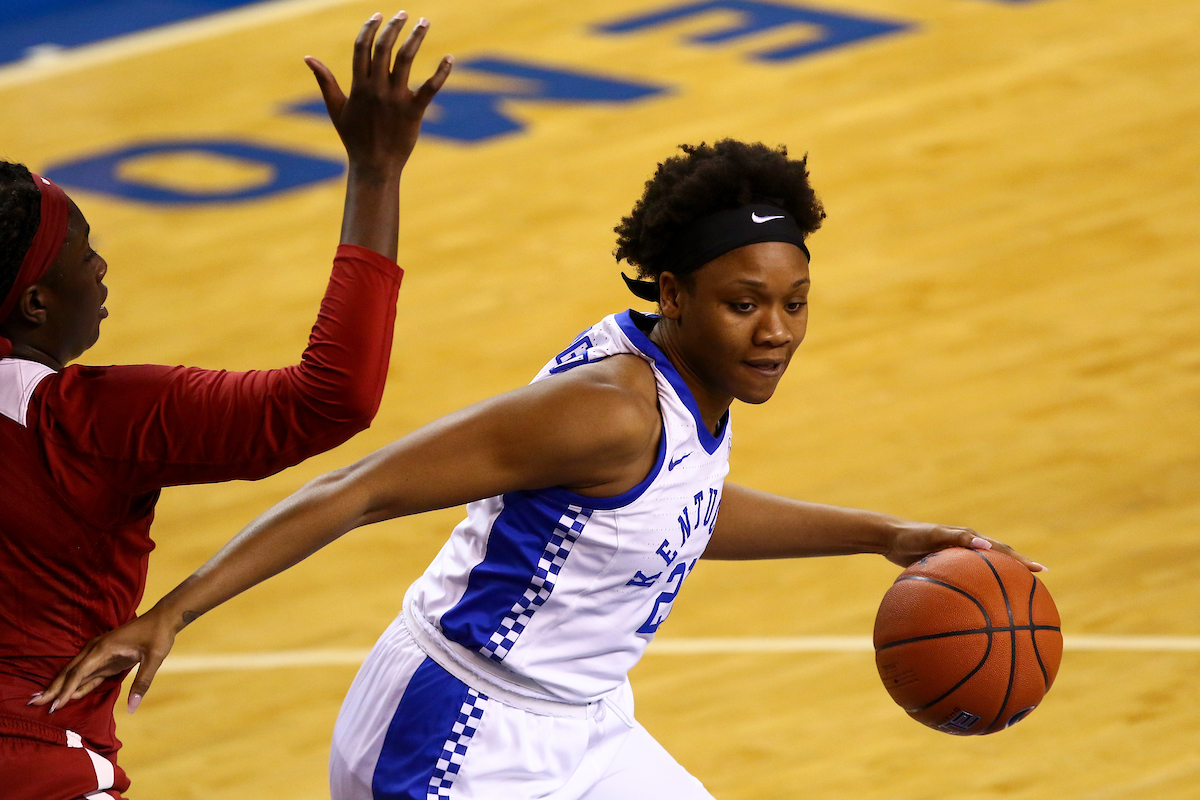Ogechi Anyagaligbo. 

Kentucky beat Alabama 66-62.

Photo by Grace Bradley | UK Athletics