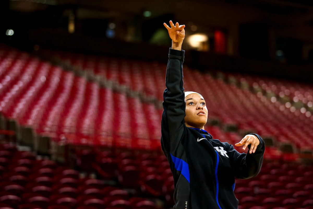 Jada Walker.

Kentucky at Arkansas Shootaround.

Photo by Eddie Justice | UK Athletics