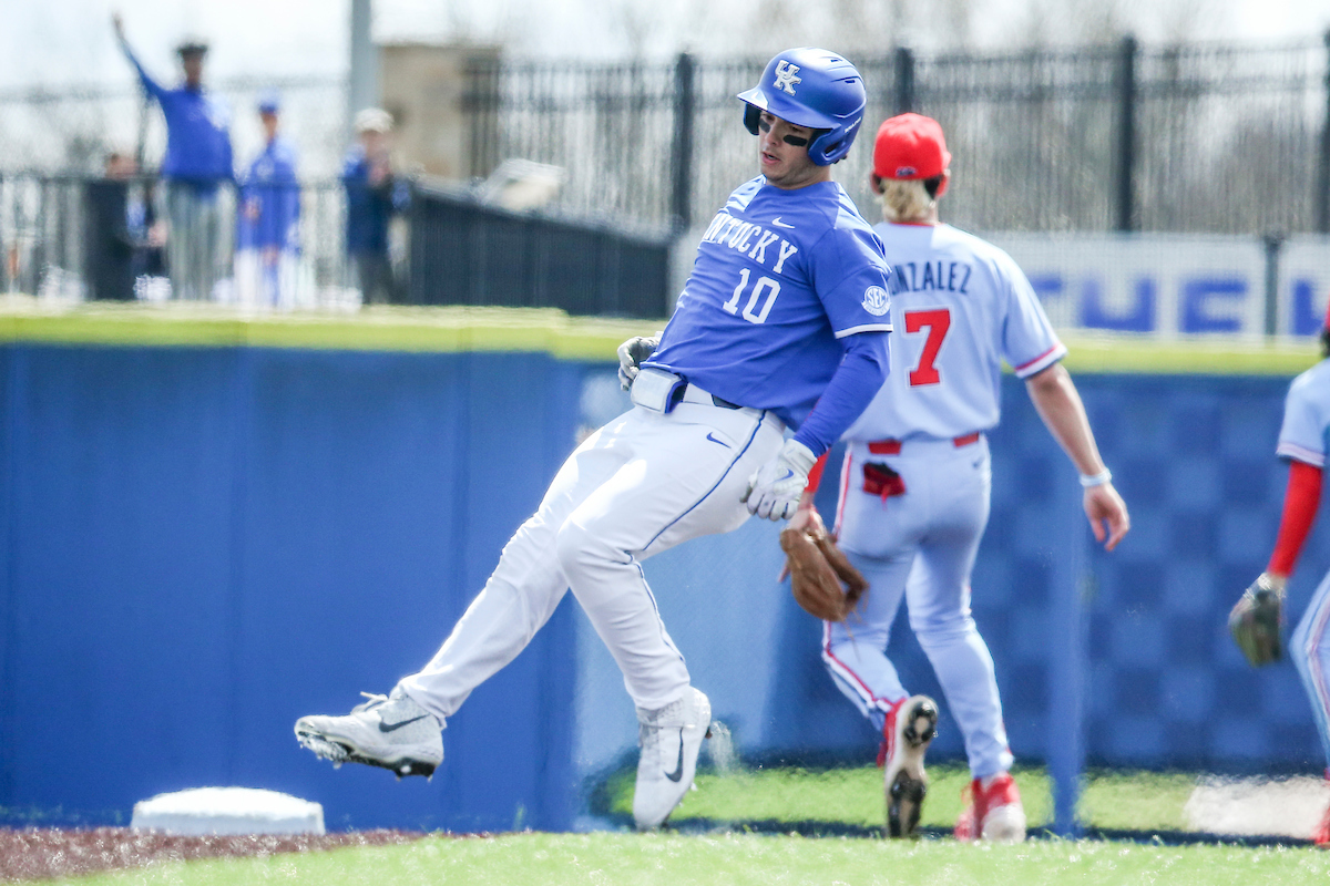 Hunter Jump.

Kentucky loses to Ole Miss 1-10.

Photo by Sarah Caputi | UK Athletics