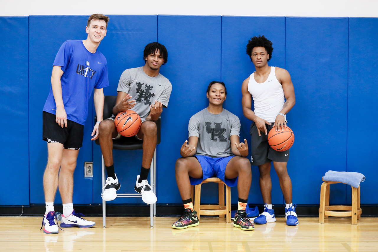 Brennan Canada. Daimion Collins. TyTy Washington. Kareem Watkins.

Summer practice.

Photo by Chet White | UK Athletics