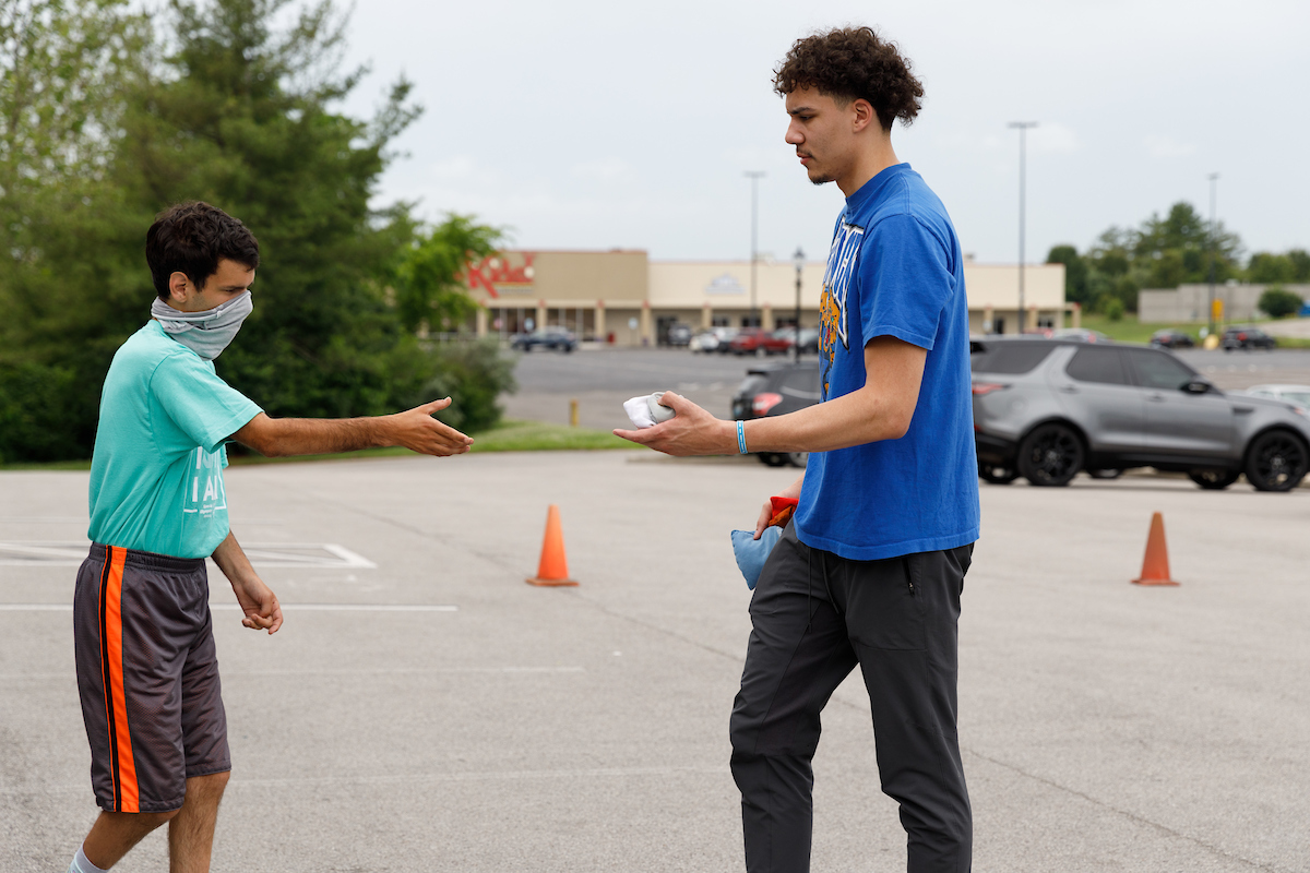 Lance Ware.

Some of the Kentucky men's basketball team visited the Pillar Community Engagement Center on Tuesday in Crestwood, Kentucky.

Photo by Elliott Hess | UK Athletics