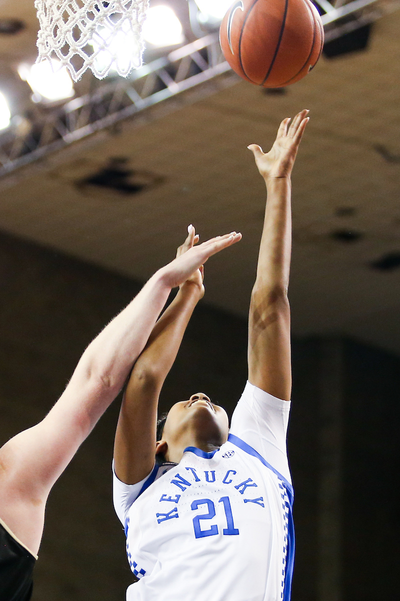 Nyah Leveretter.

Kentucky beats Wofford 98-37.

Photo by Hannah Phillips | UK Athletics