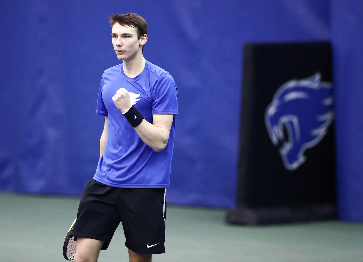 CESAR BOURGOIS.

The University of Kentucky men's tennis team host IUPUI. 


Photo by Elliott Hess | UK Athletics