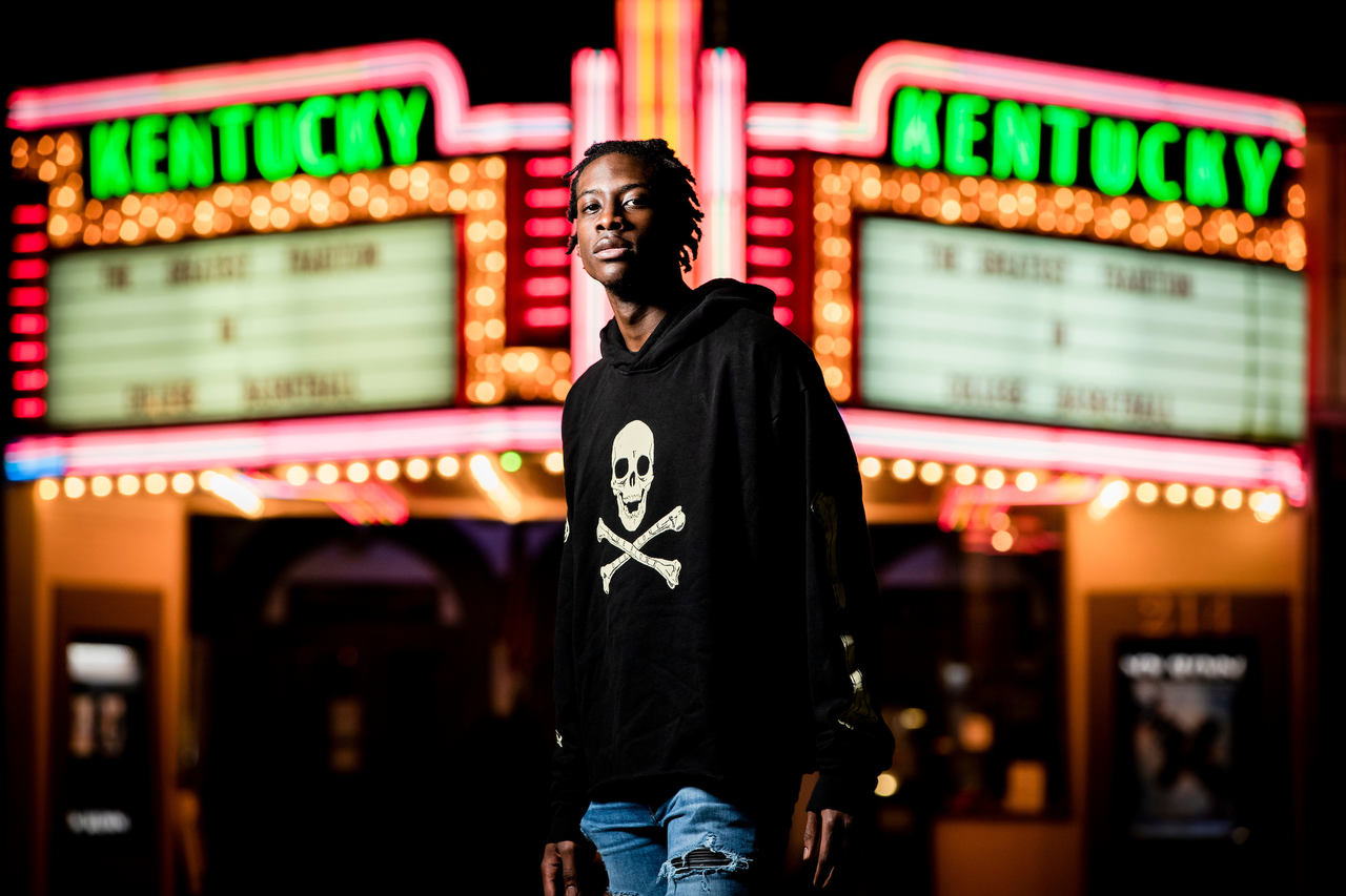 Terrence Clarke.

Menâ??s basketball photo shoot at Kentucky Theater. 

Photo by Chet White | UK Athletics