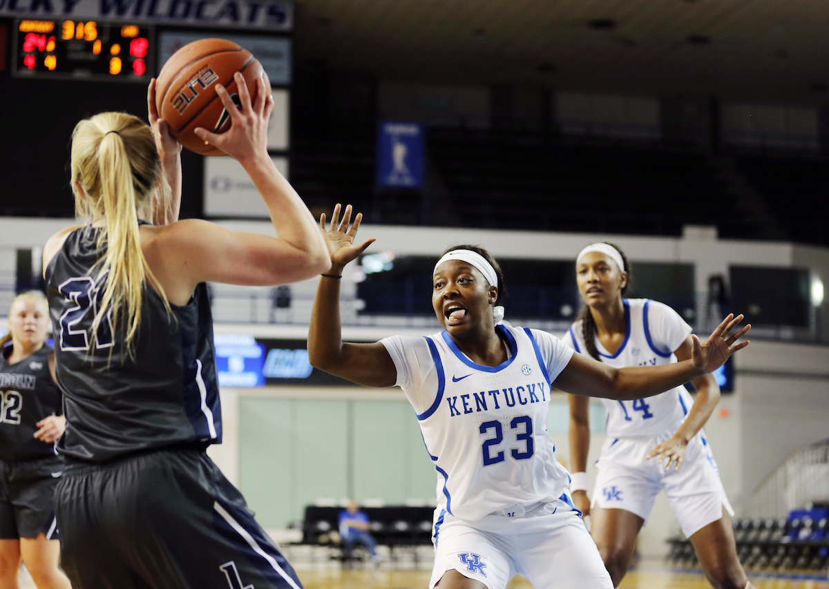 Kameron Roach
The Women's Basketball team beat Lincoln Memorial University.
Photo by Britney Howard | UK Athletics