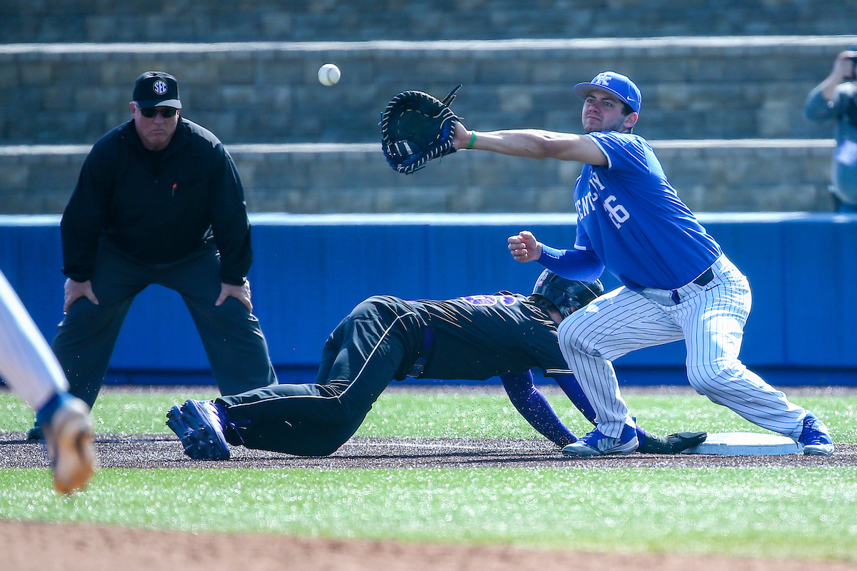 Jacob Plastiak.

Kentucky defeats High Point 14-3.

Photo by Sarah Caputi | UK Athletics