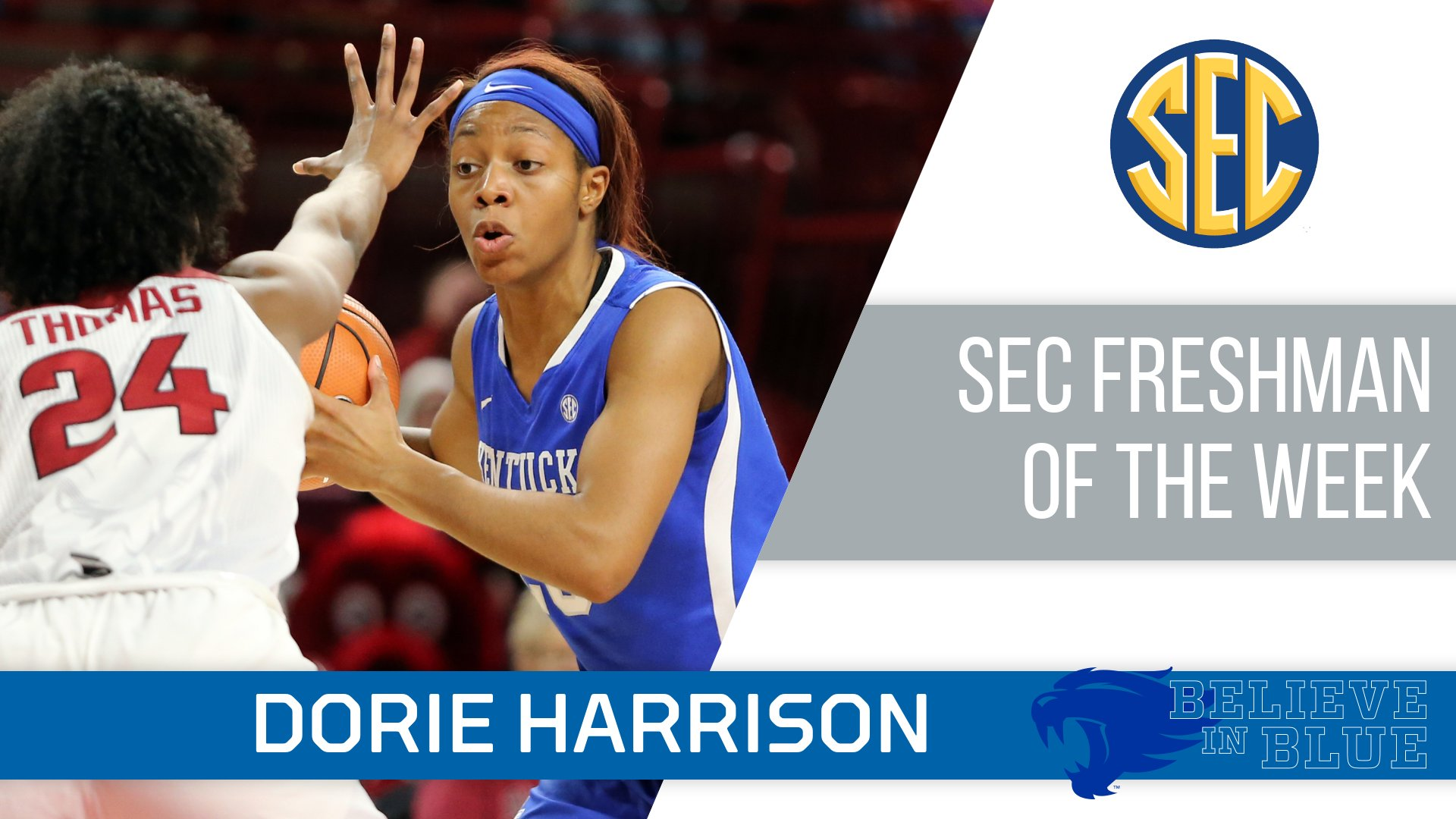 Dorie Harrison Named SEC Freshman of the Week