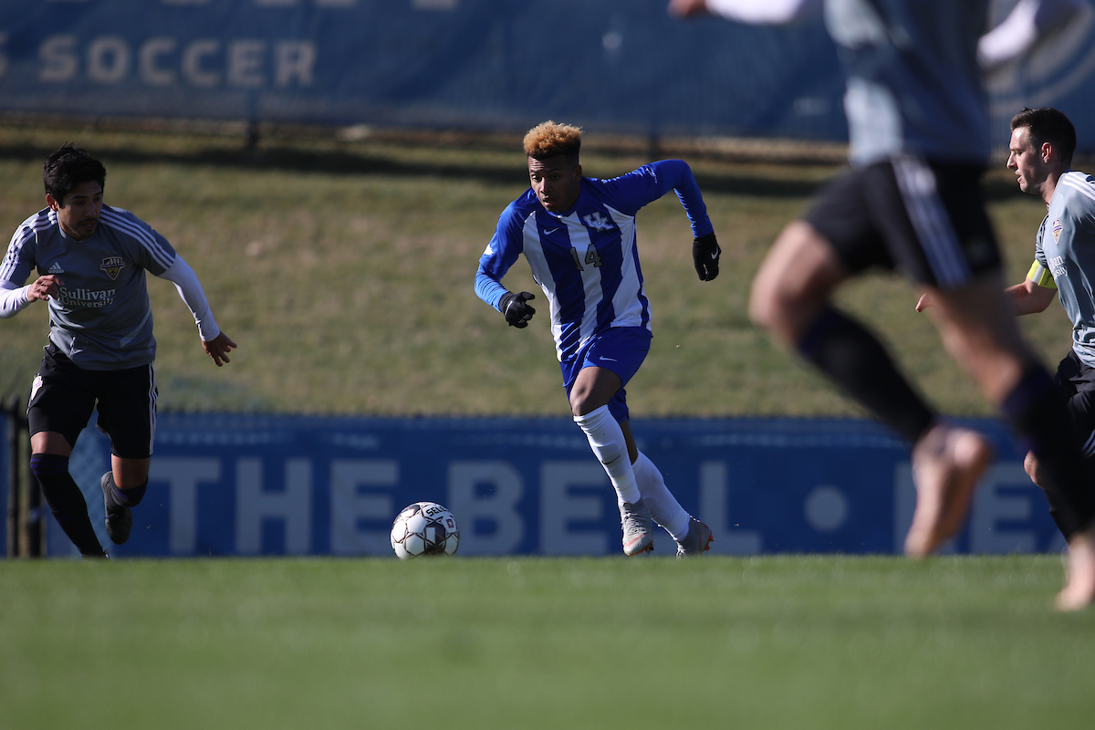 Daniel Evans.

Kentucky men's soccer in action against Louisville City FC.

Photo by Quinn Foster | UK Athletics