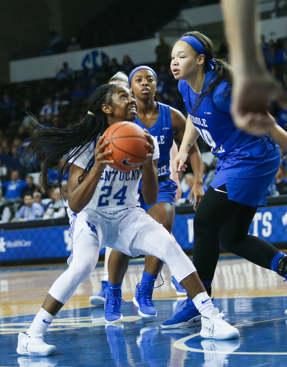 Taylor Murray

Women's Basketball beat MTSU on Saturday, December 15, 2018. 

Photo by Hannah Phillips  | UK Athletics
