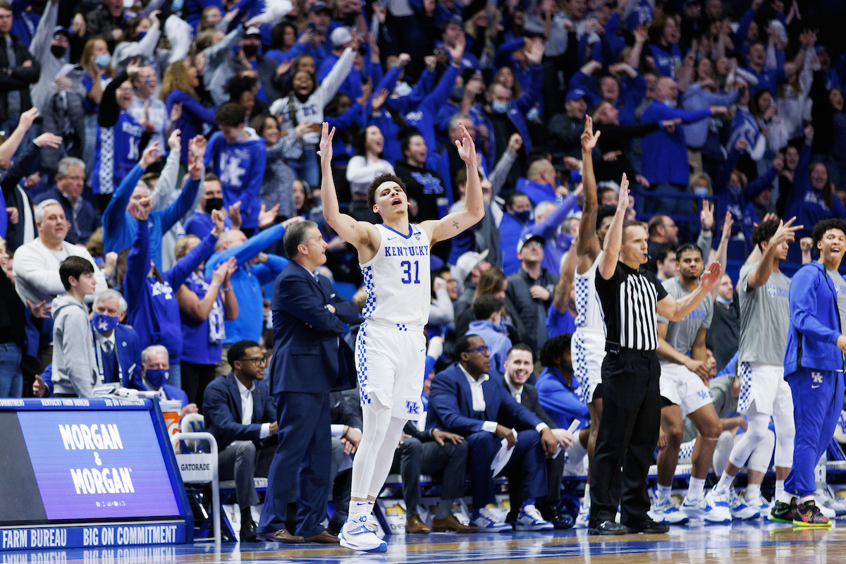 Kellan Grady.

Kentucky beat Florida 78-57.

Photo by Elliott Hess | UK Athletics