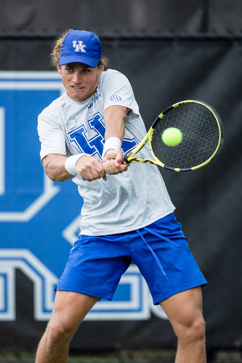Liam Draxl.

Kentucky beat DePaul 4-0 in the first round of the 2022 NCAA Men’s Tennis Tournament.

Photo by Elliott Hess | UK Athletics