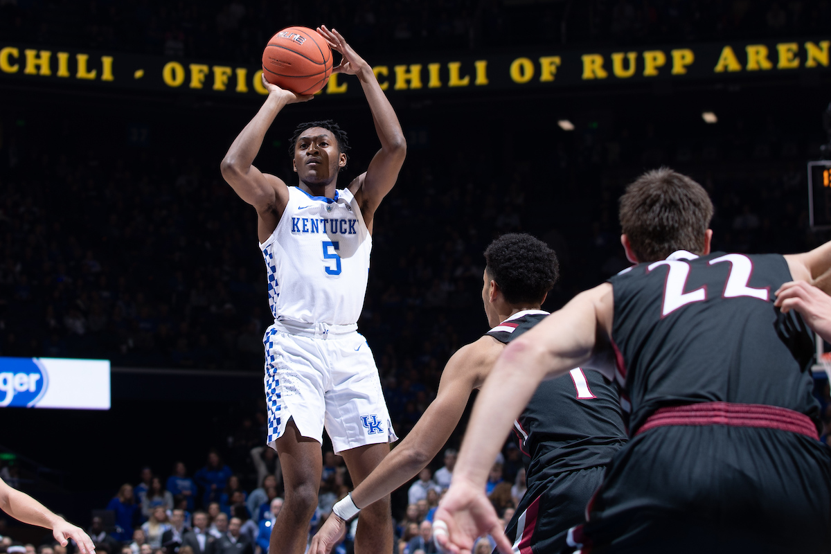 Immanuel Quickley

Men's Basketball beats IUP 86-64.

Photo by Mark Mahan | UK Athletics