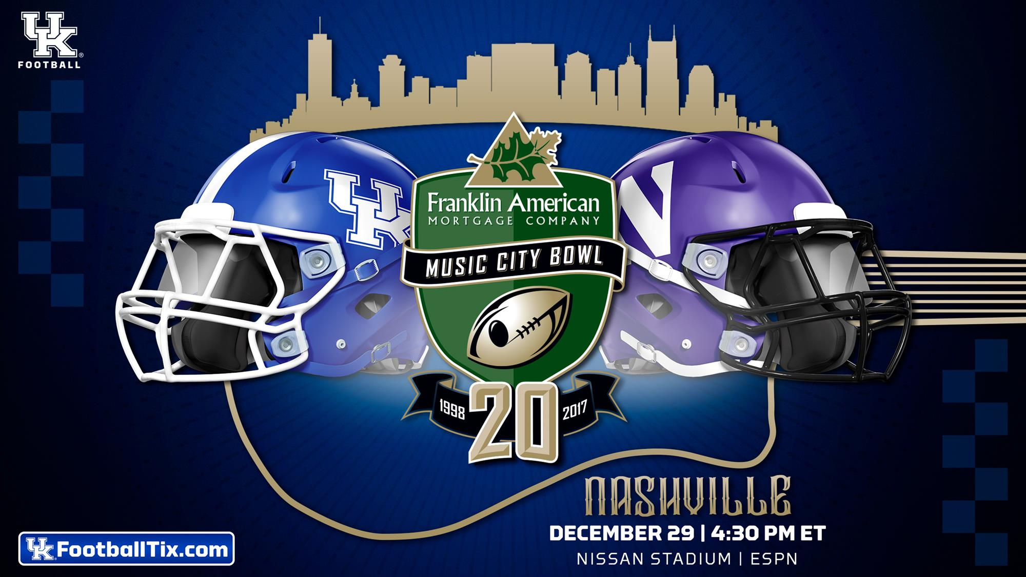 Kentucky Accepts Bid to Franklin American Mortgage Music City Bowl