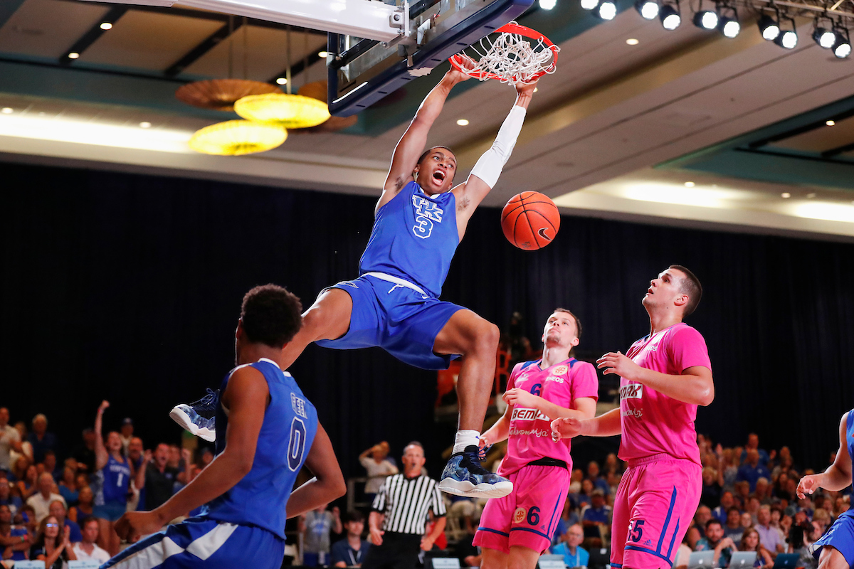 Keldon Johnson.

The University of Kentucky men's basketball team beat Serbia's Mega Bemax 100-64 at the Atlantis Imperial Arena in Paradise Island, Bahamas, on Saturday, August11, 2018.

Photo by Chet White | UK Athletics
