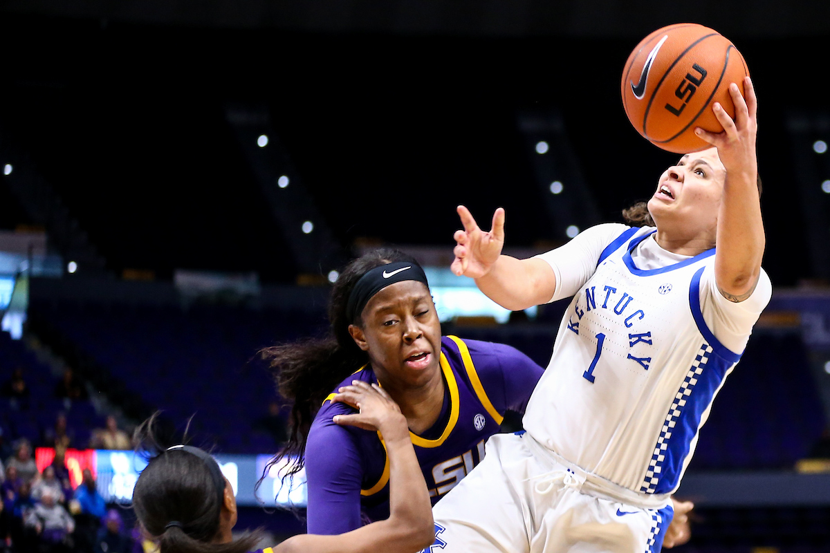Sabrina Haines. 

Kentucky falls to LSU 65-59. 

Photo by Eddie Justice | UK Athletics