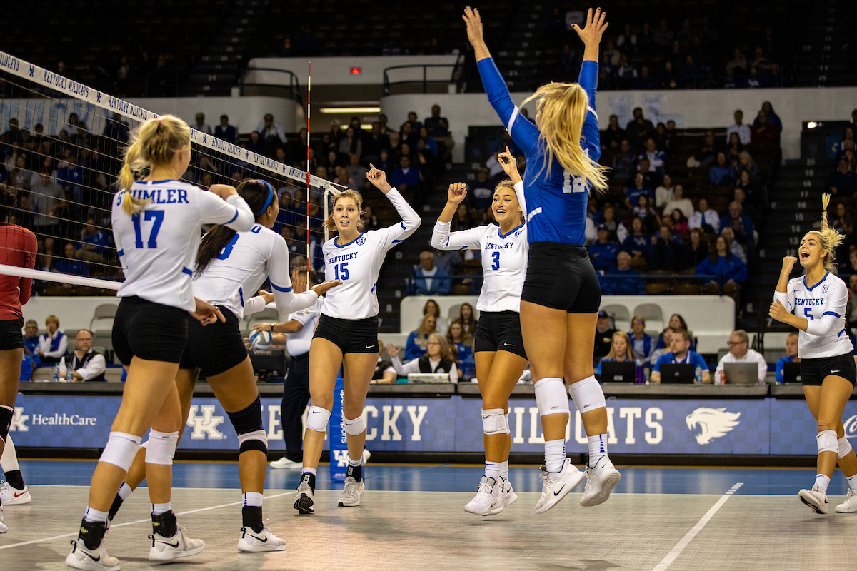 UK volleyball defeats Alabama 3-0 at Memorial Coliseum on , Sunday Nov. 11, 2018  in Lexington, Ky. Photo by Mark Mahan