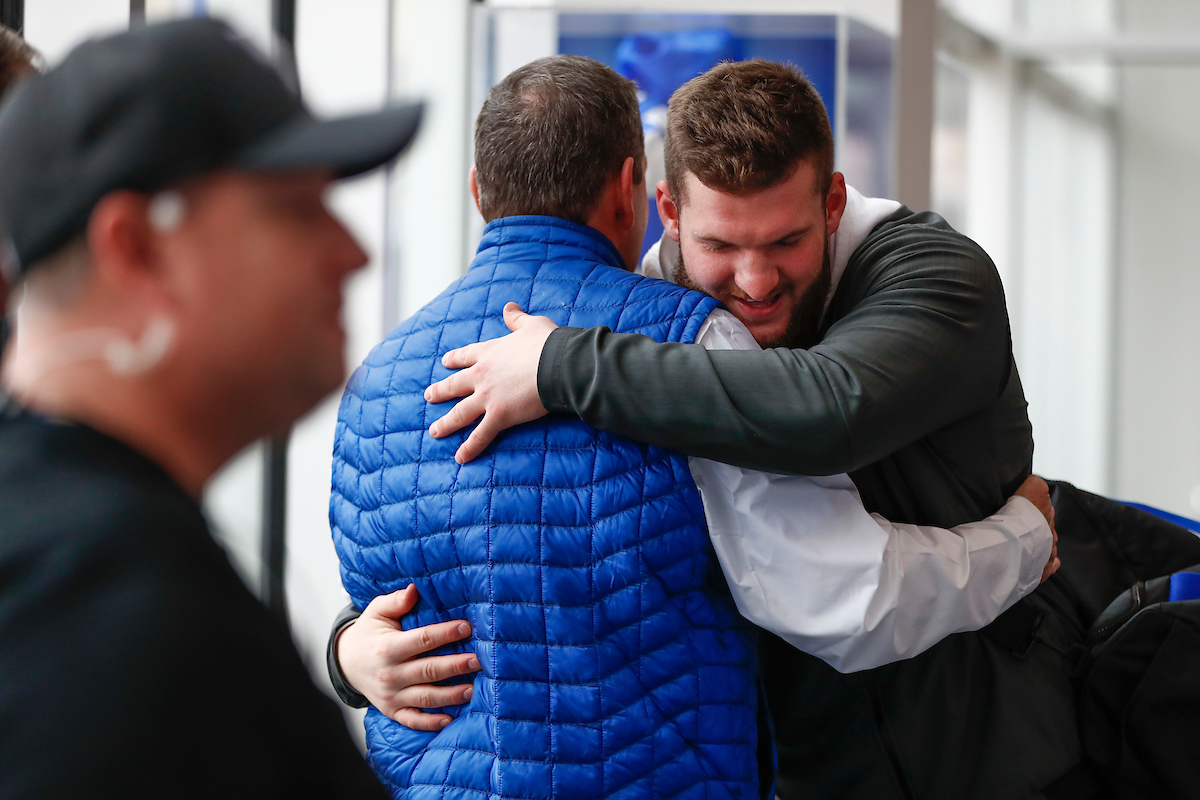 CJ Conrad. Mitch Barnhart.

UK football beats MTSU 34-23 on Senior Day at Kroger Field.

Photo by Chet White | UK Athletics