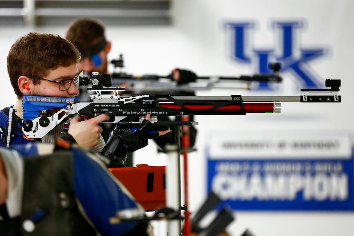 Mitchell Nelson. 

UK Rifle vs. Akron. 

Photo by Eddie Justice | UK Athletics