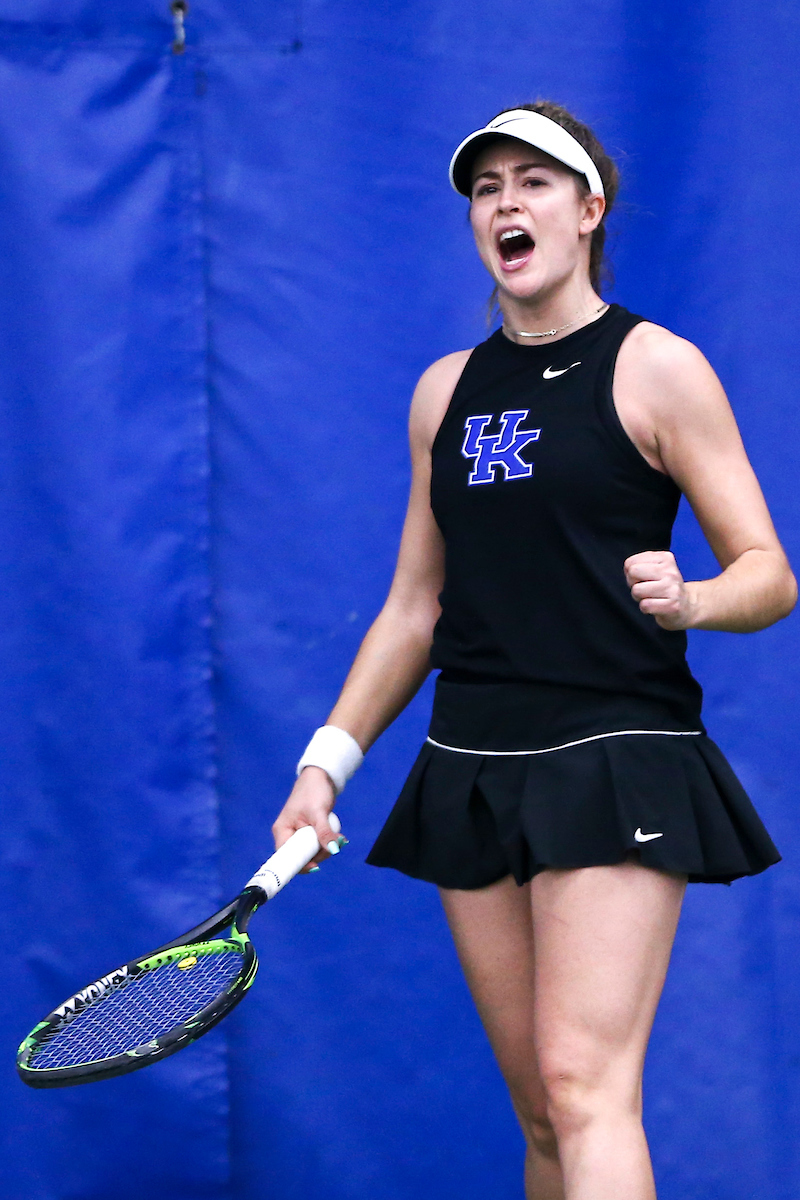 Carla Girbau.

Kentucky beats West Virginia 4-3.

Photo by Grace Bradley | UK Athletics