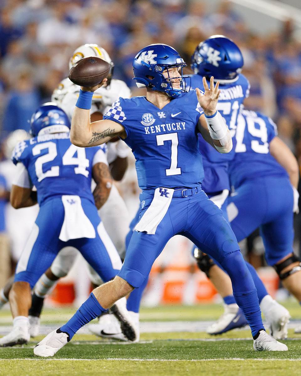 Will Levis.

Kentucky beat Missouri, 35-28.

Photo by Elliott Hess | UK Athletics