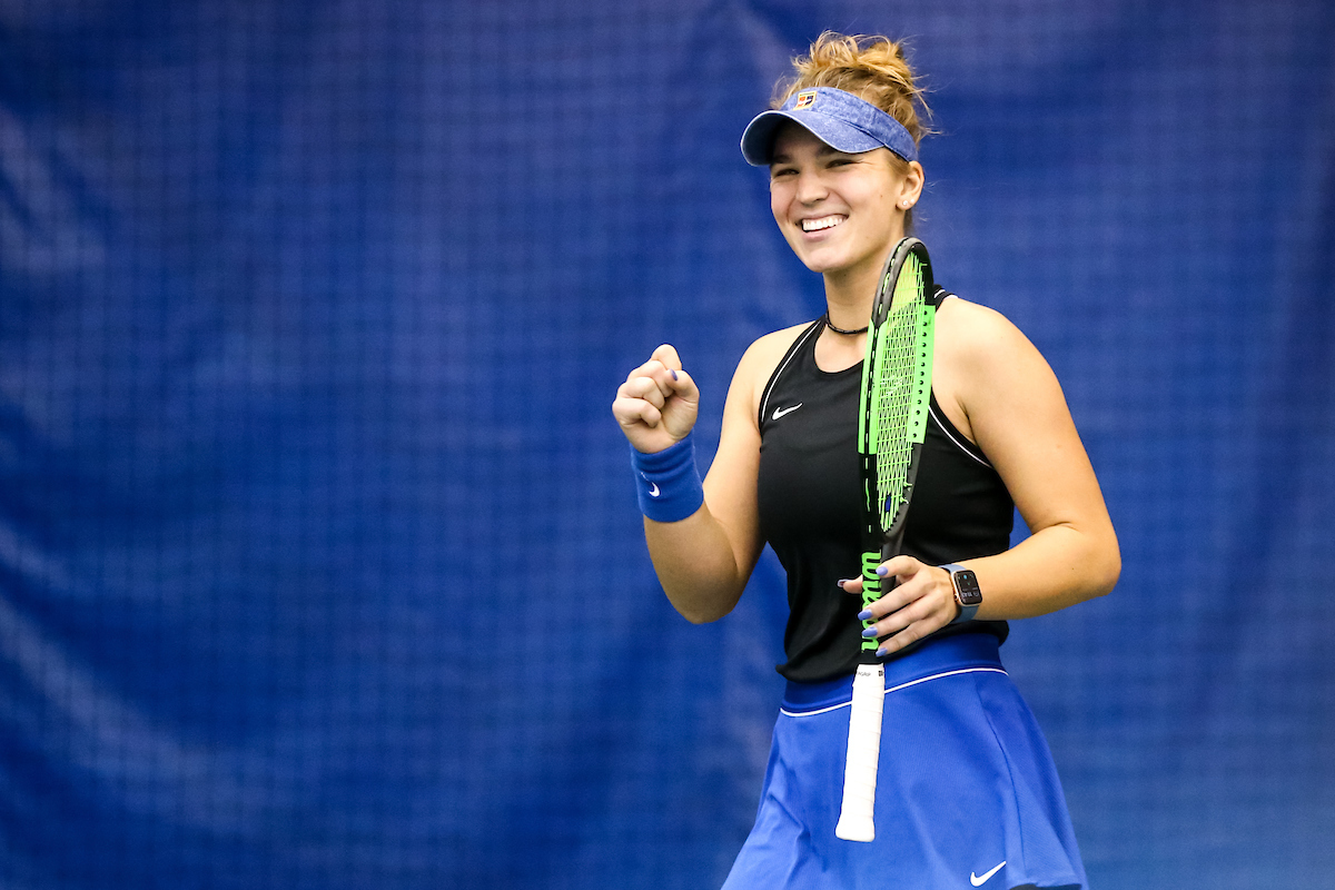 Akvile Parazinskaite. 

Kentucky beat NKU.

Photo by Eddie Justice | UK Athletics
