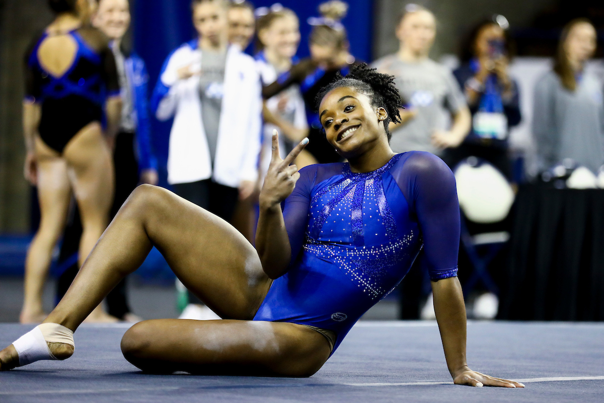 Arianna Patterson.

Gymnastics Blue-White Meet.

Photo by Chet White | UK Athletics