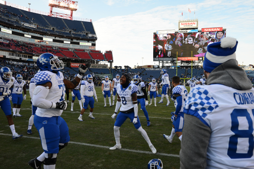 The University of Kentucky football team falls to Northwestern 23-24 in the Music City Bowl on Friday, December 29, 2017, at Nissan Field in Nashville, Tn.