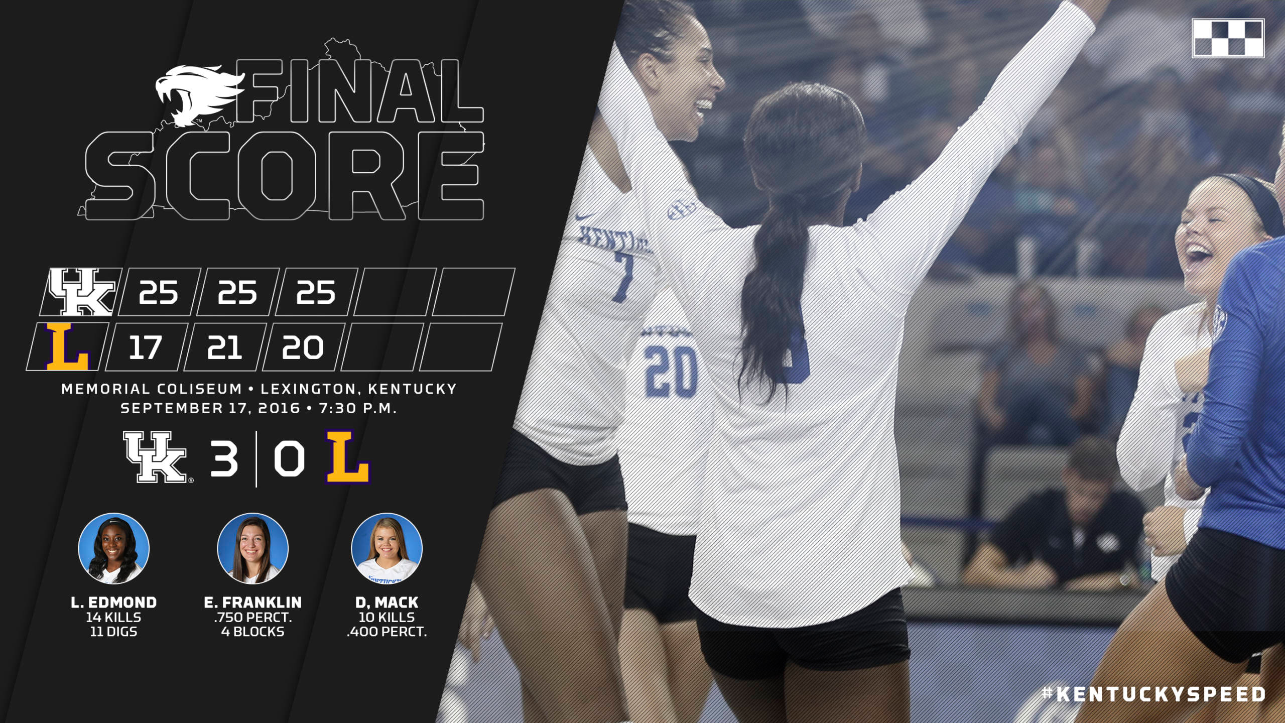 Wildcats Pick Up Fourth-Straight 3-0 Win, Down Lipscomb Saturday