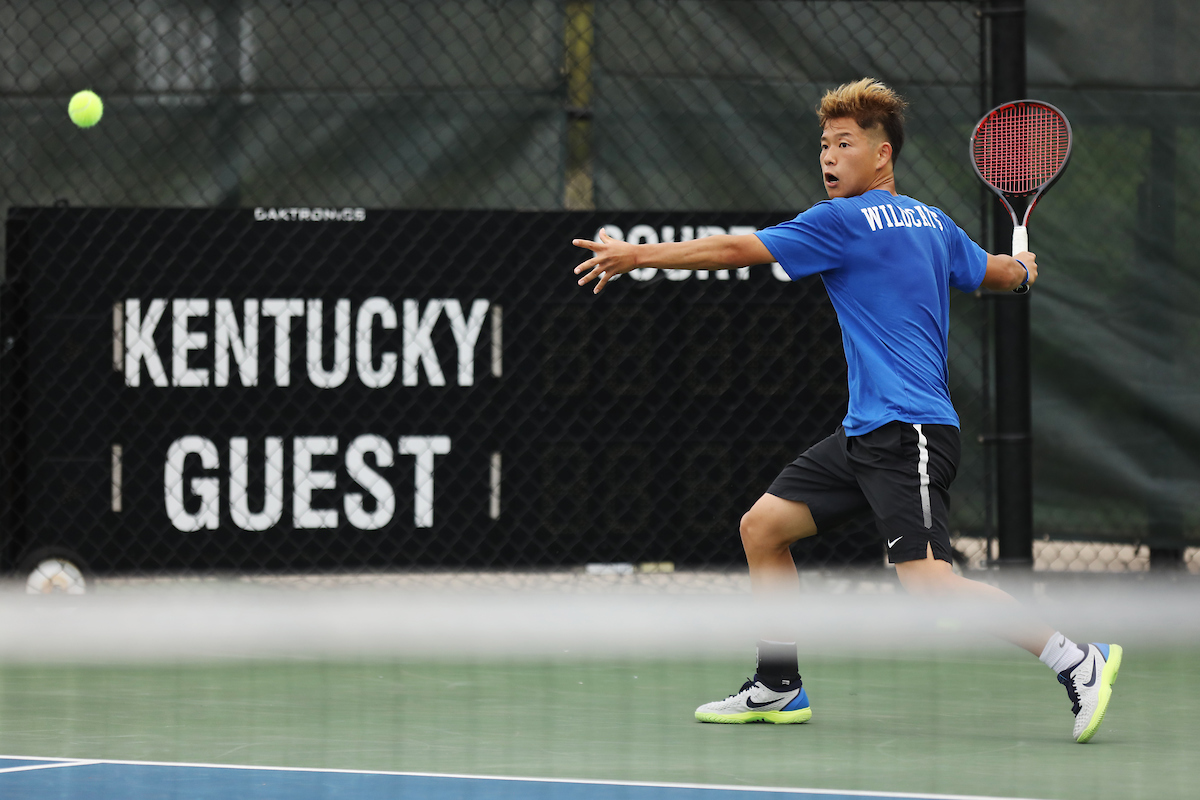 Kento Yamada.

University of Kentucky men's tennis vs. Georgia.

Photo by Quinn Foster | UK Athletics