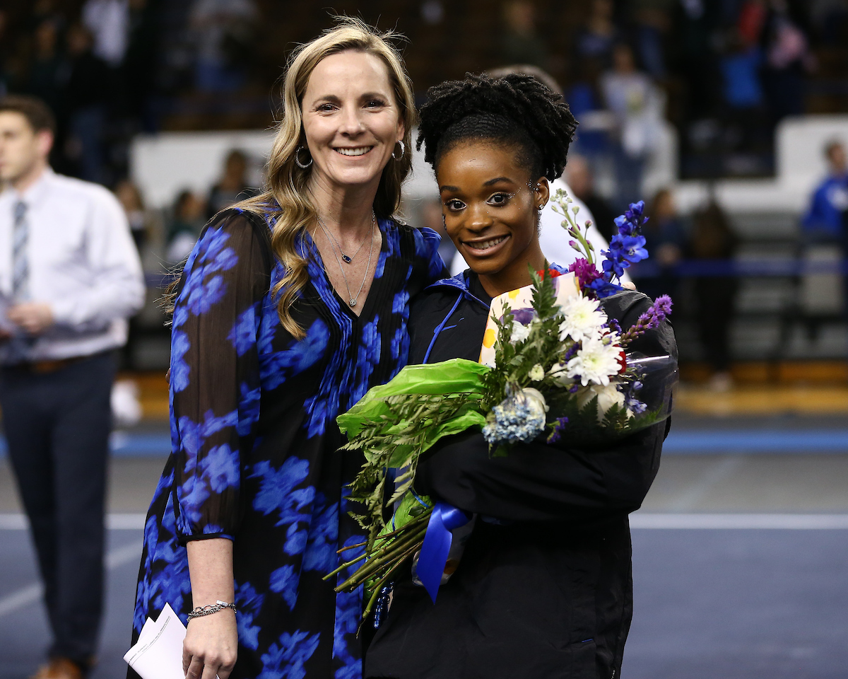 Arianna Patterson. Rachel Garrison.

Kentucky defeats Michigan State on Senior night.

Photo by Tommy Quarles | UK Athletics