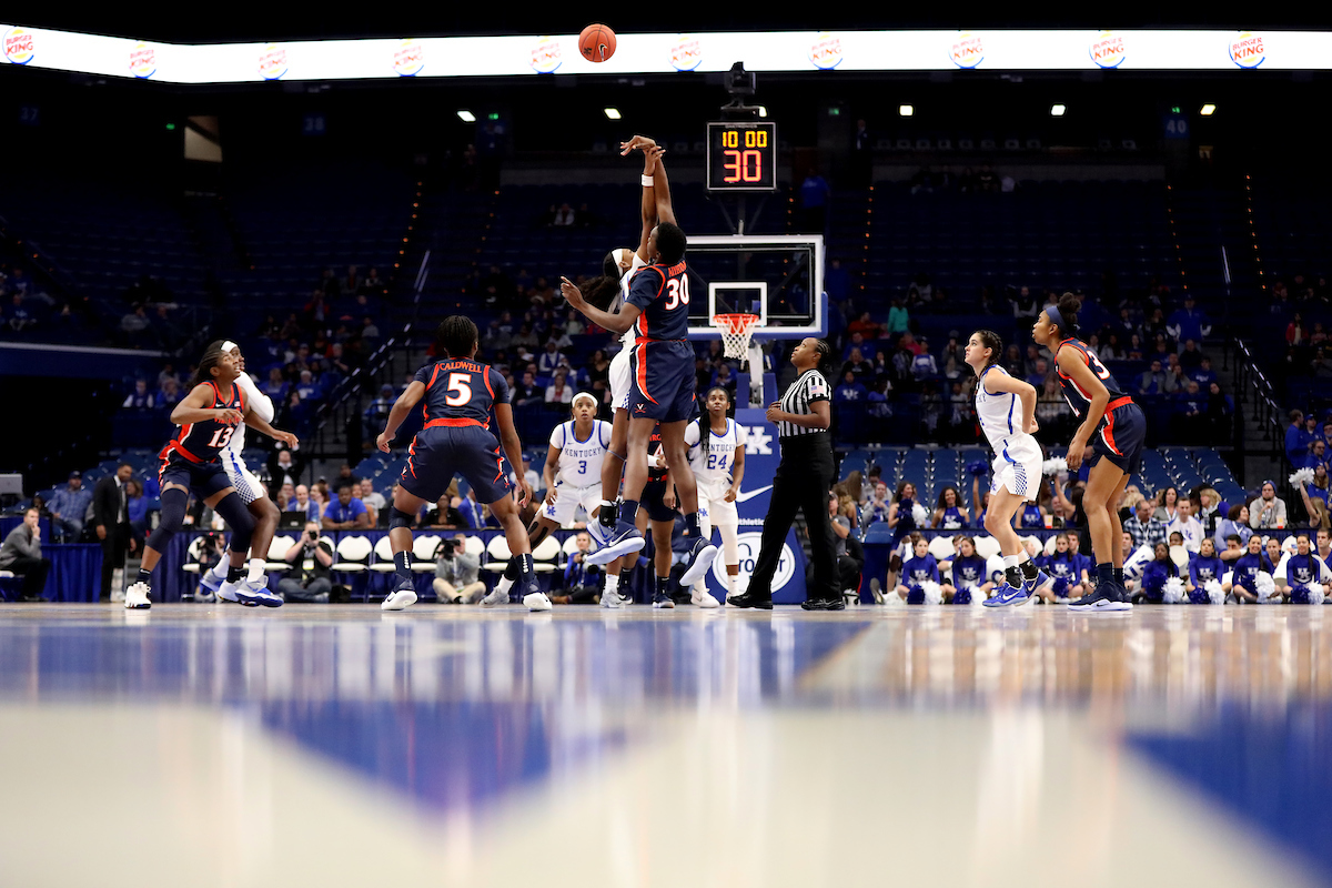 Women's basketball beats Virginia 63-51 at Rupp Arena on Thursday, November 15th, 2018.

Photo by Quinn Foster.