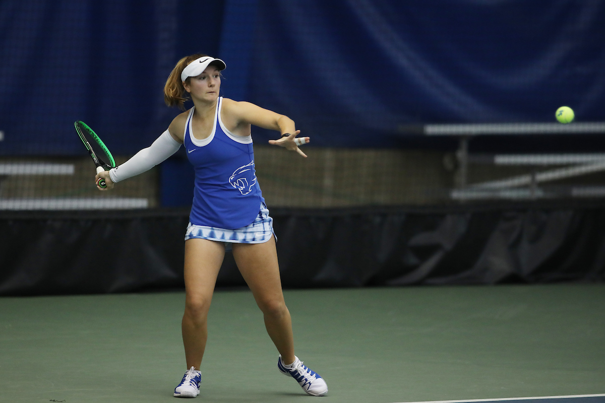 Tiphanie Fiquet.

Kentucky women's tennis hosts Indiana

Photo by Quinn Foster | UK Athletics