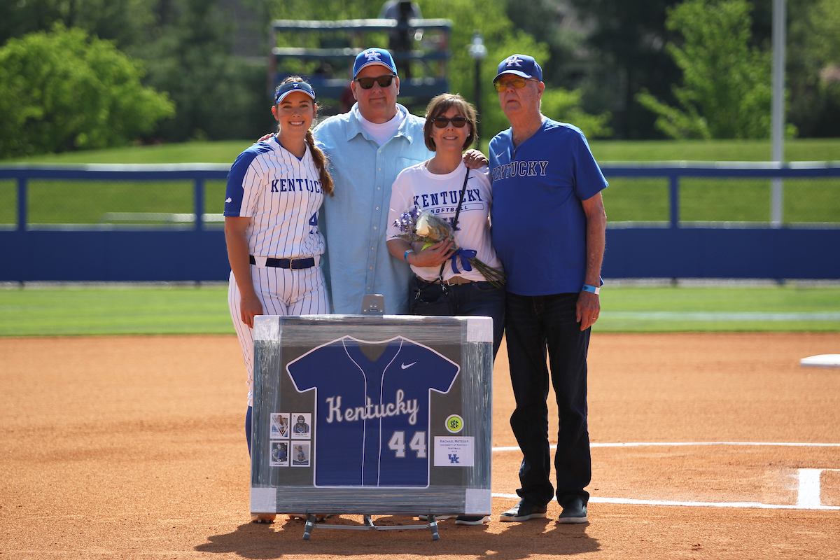 Rachael Metzger.

The University of Kentucky softball team during Game 1 against South Carolina for Senior Day on Sunday, May 6th, 2018 at John Cropp Stadium in Lexington, Ky.

Photo by Quinn Foster I UK Athletics