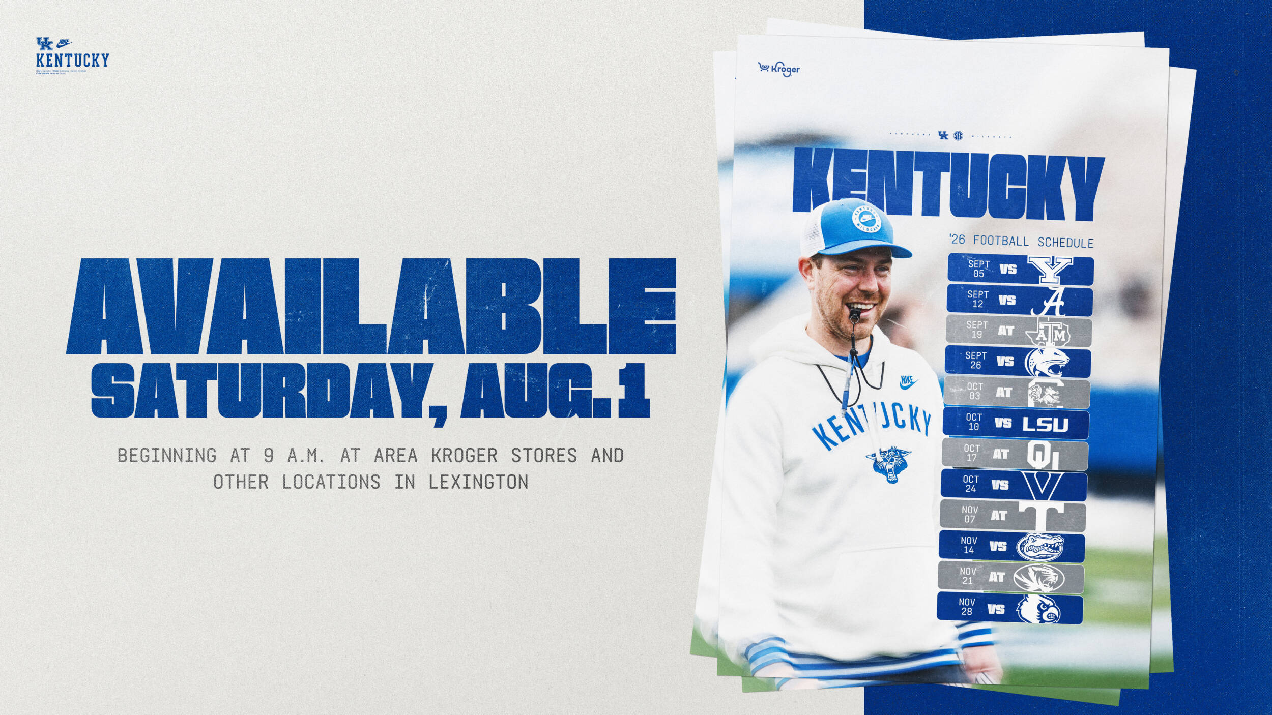 2026 Kentucky Football Poster, Presented by Kroger, Unveiled