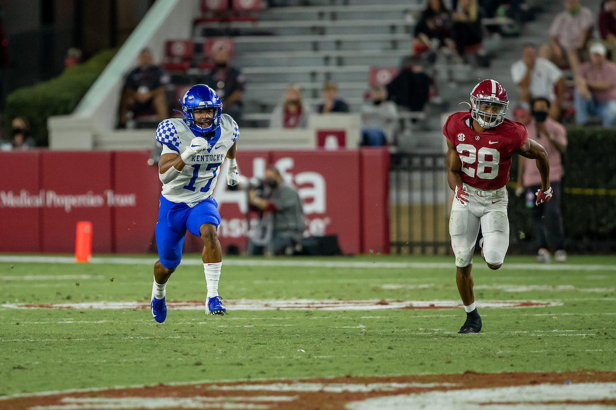 JuTahn McClain

Alabama defeats Kentucky 63-3

Photo By Brian Moriarty | UK Football