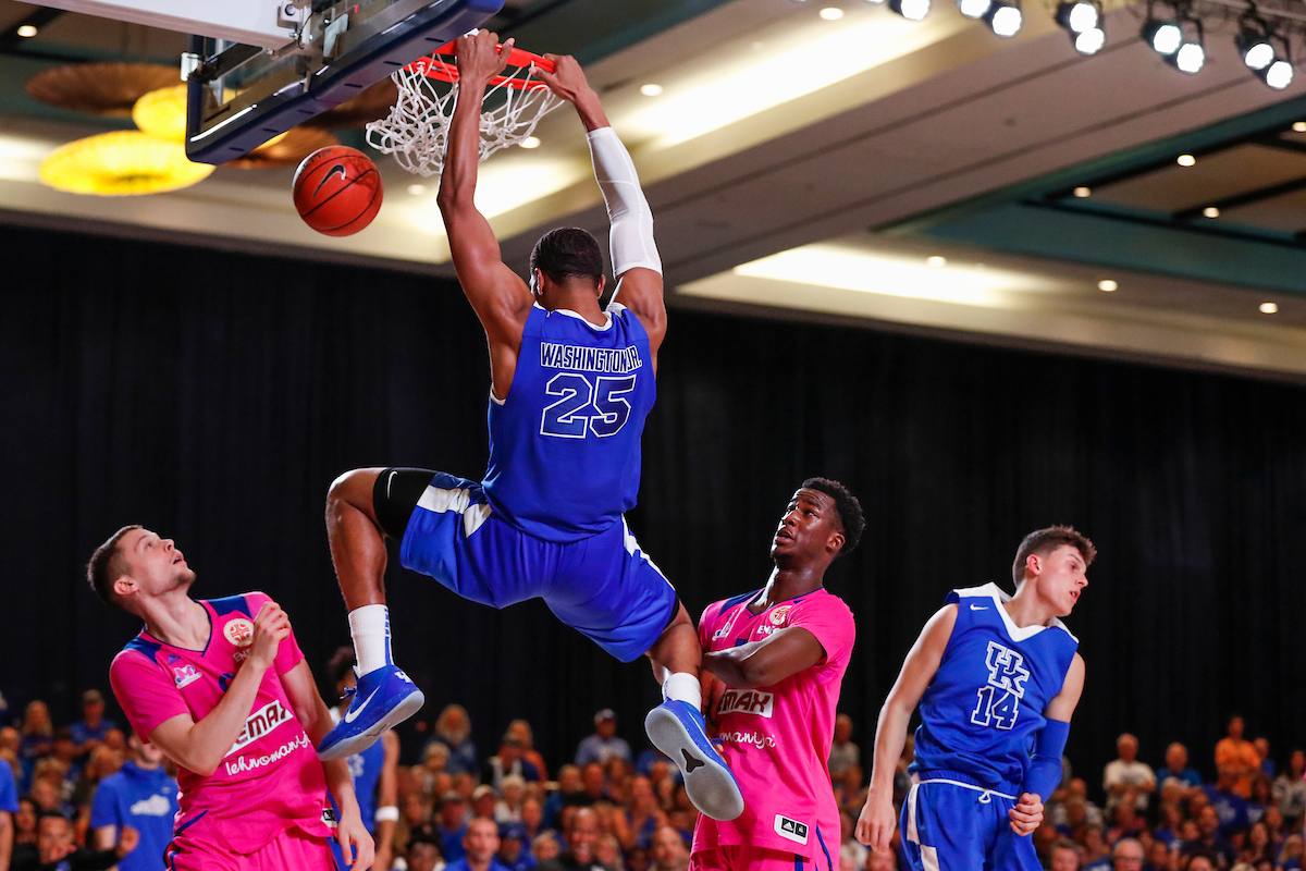 PJ Washington.

The University of Kentucky men's basketball team beat Serbia's Mega Bemax 100-64 at the Atlantis Imperial Arena in Paradise Island, Bahamas, on Saturday, August11, 2018.

Photo by Chet White | UK Athletics
