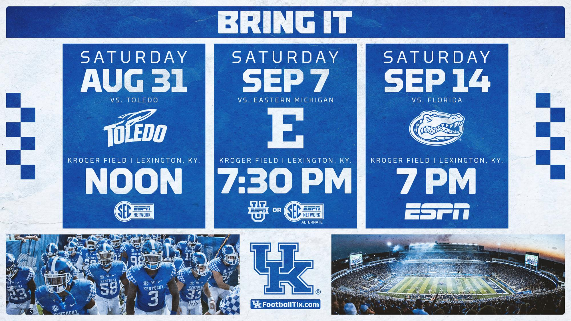 ESPN Announces TV, Times for First Three Weeks