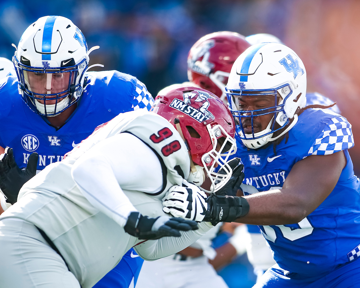 Kenneth Horsey. 

Kentucky beat New Mexico State 56-16.

Photo by Eddie Justice | UK Athletics