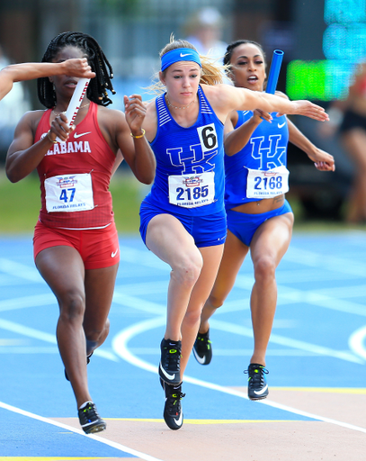 during the Pepsi Florida Relays at James G. Pressly Stadium on Saturday, March 30, 2019 in Gainesville, Fla. (Photo by Matt Stamey)