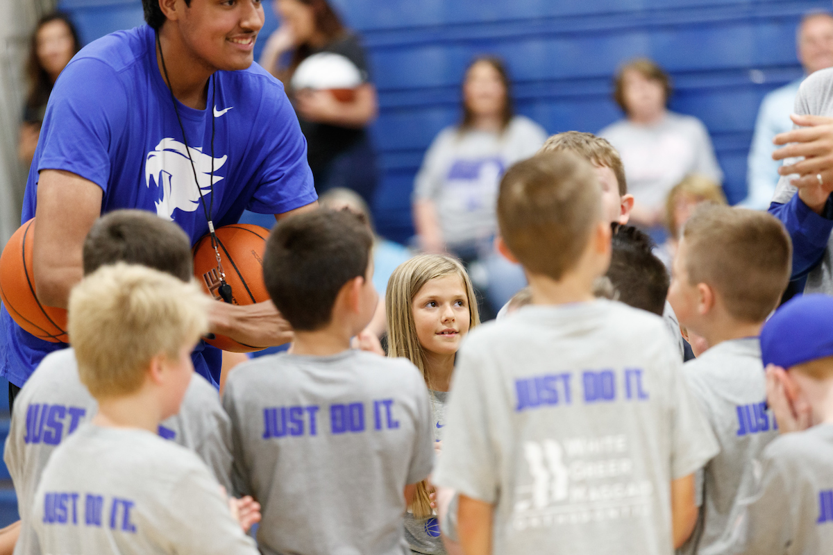 Men’s basketball camp at North Laurel High School in London, Kentucky.

Photo by Elliott Hess | UK Athletics