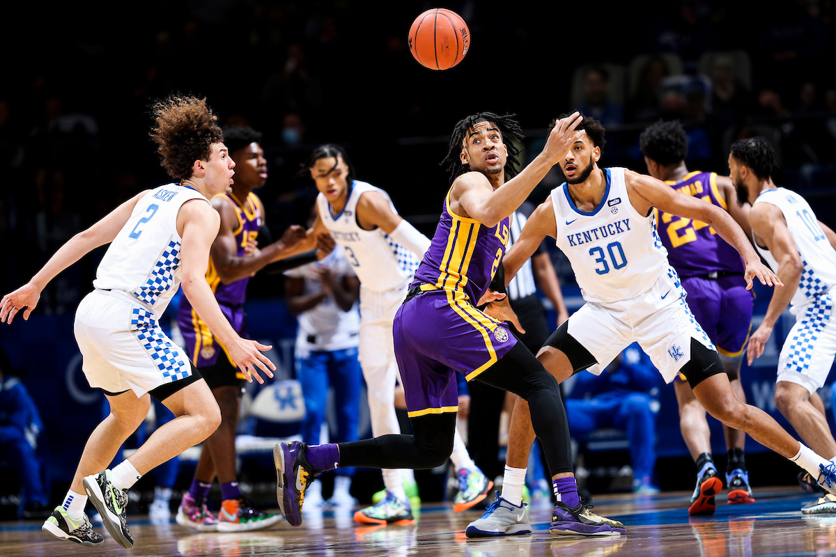 Devin Askew. Olivier Sarr.

Kentucky beat LSU, 82-69.

Photo by Chet White | UK Athletics
