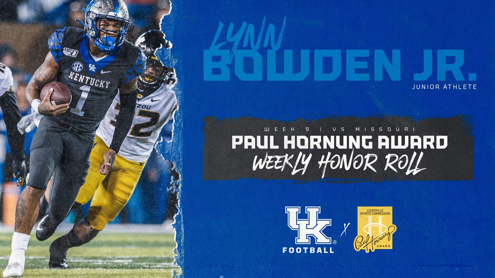 Lynn Bowden Jr. Earns Third Paul Hornung Award Weekly Honor Roll