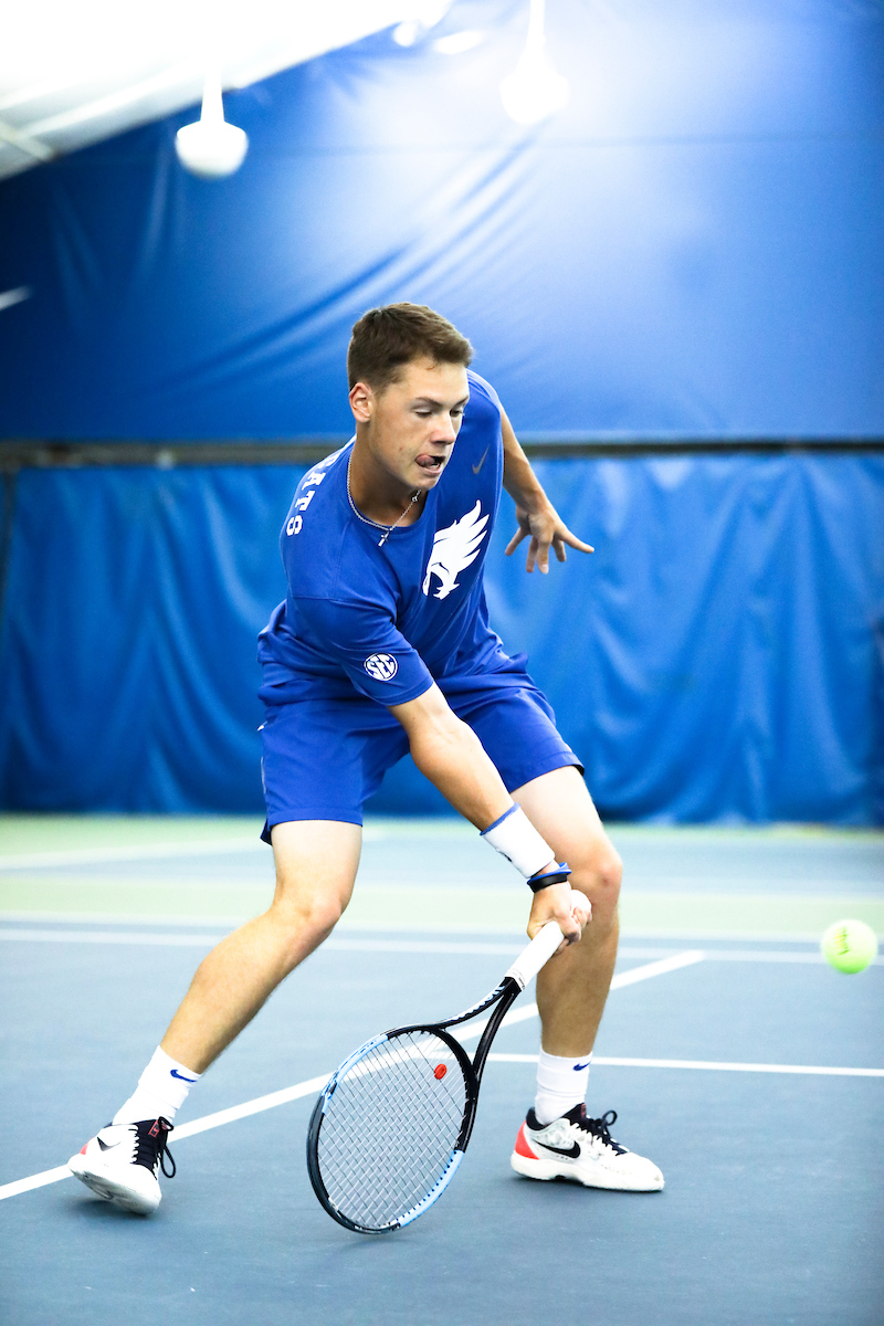 Kevin Huempfner. 

Kentucky men's tennis falls to Tennessee 0-4 on Sunday, April 14th..

Photo by Eddie Justice | UK Athletics