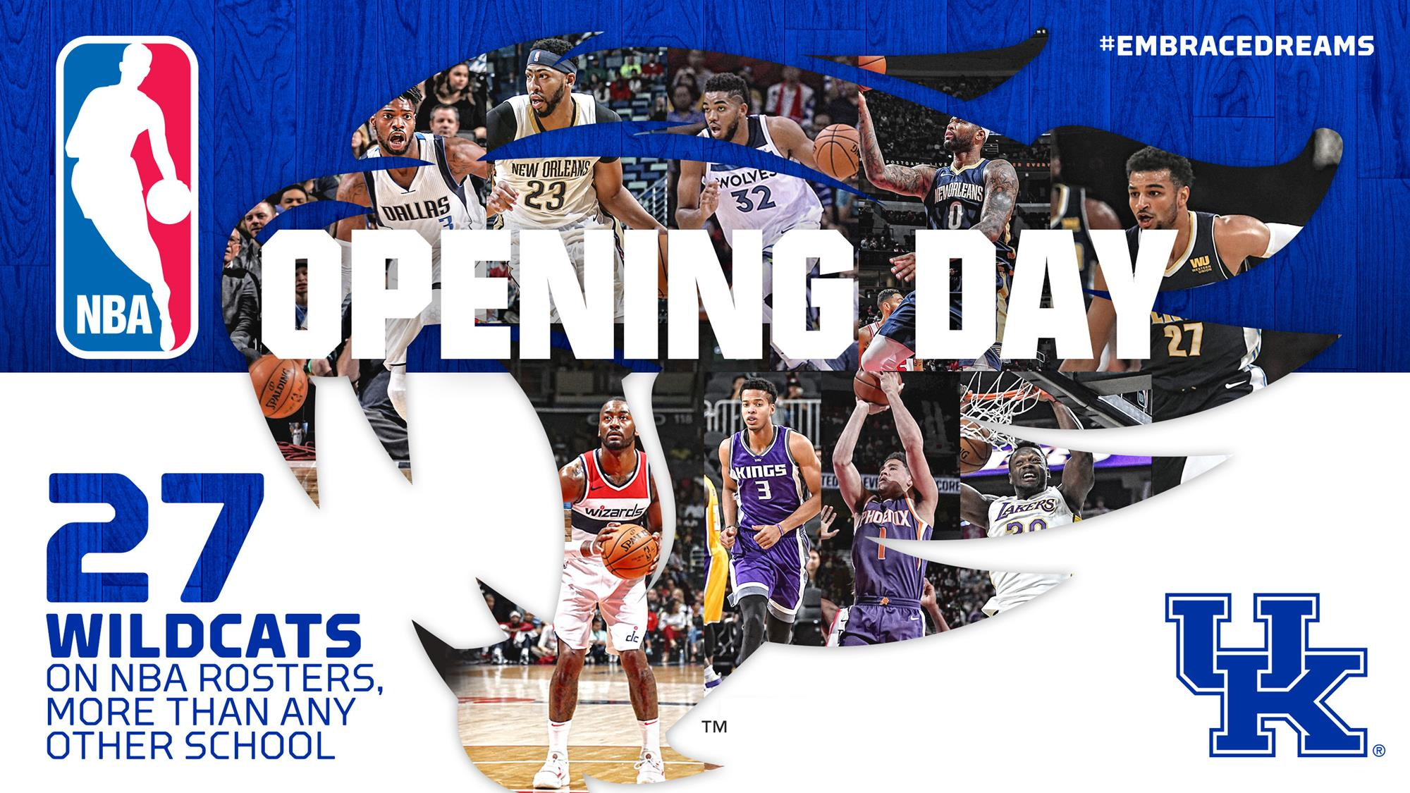 UK Leads the Nation with 27 Players on NBA Opening-Day Rosters