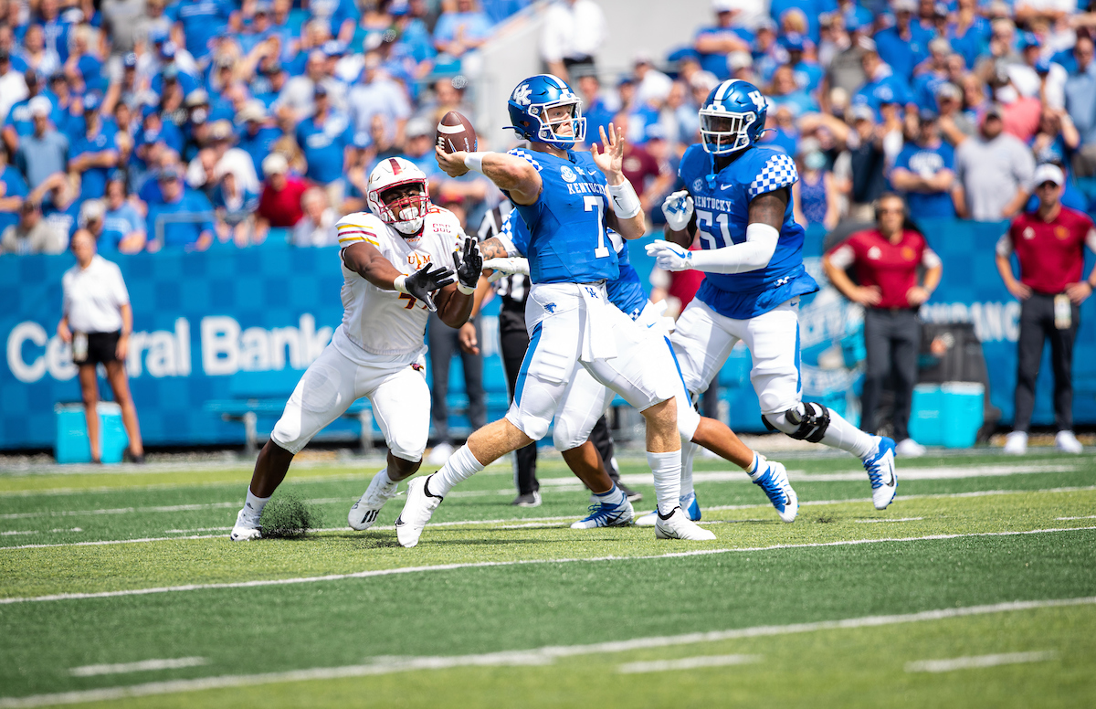 Will LevisUK defeats ULM 45-10 Photo By Jacob Noger | UK Football